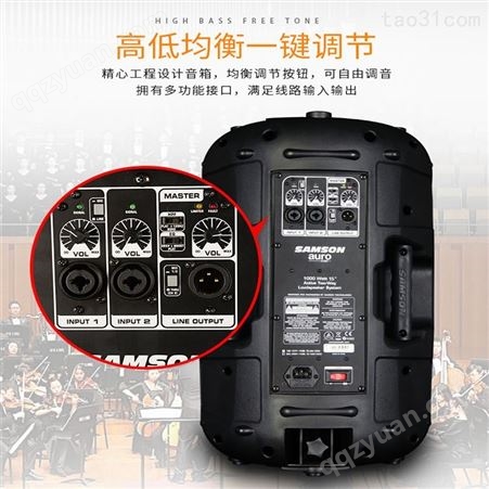 SAMSON山逊Auro X15D 15寸500瓦有源扩声音响舞台音箱一件代发