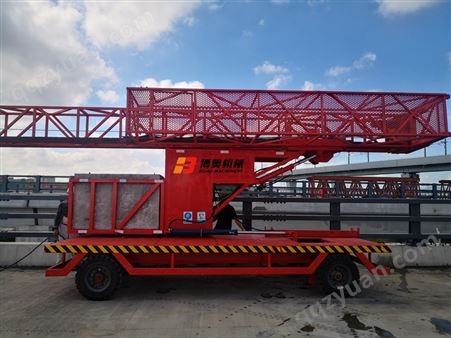 新款 折臂式桥梁检测车 桥墩爬梯安装台车，电机液压驱动 博奥NR16