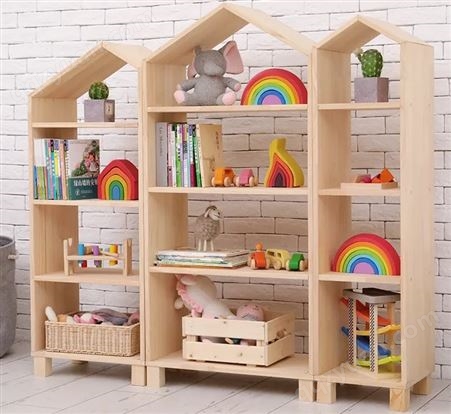 幼儿园家具定制 实木书包架 早教园组合家具柜子批发