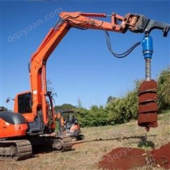 挖改螺旋钻机挖掘机钻孔打桩机动力头房屋地基树坑液压钻打桩定制