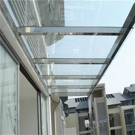 玻璃雨棚停车场出入口地下商业钢结构顶棚可定制设计施工安装