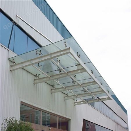 玻璃雨棚停车场出入口地下商业钢结构顶棚可定制设计施工安装