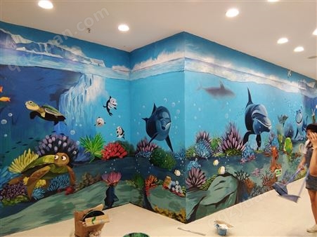墙面绘画艺术彩绘壁画涂鸦设计服务专业美化空间环境