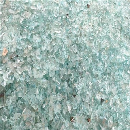 浅蓝玻璃块 腾运玻璃石 石笼网景墙填料园林造景用彩色琉璃石