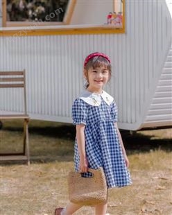 【卡罗尼】22年夏季新款韩版棉布女童连衣裙品牌折扣童装货源