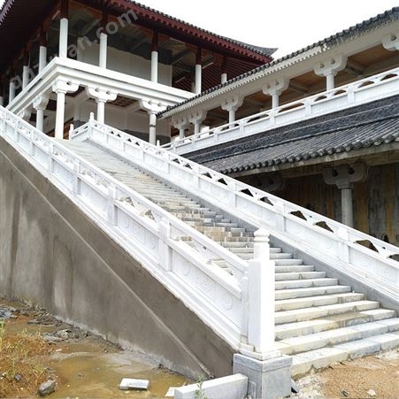 古建筑汉白玉栏杆厂家批发定制 施工安装 寺庙汉白玉栏杆