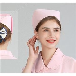 白色护士长帽加杠双斜杠护士帽粉色蓝色护士燕尾帽 洁莱尔