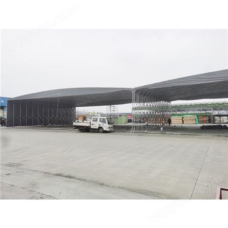 大型电动推拉雨棚 伸缩推拉篷 活动折叠移动仓库 规格多样