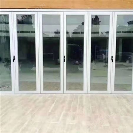 美式轻型折叠门 铝合金玻璃门 客厅用双扇门  款式多样